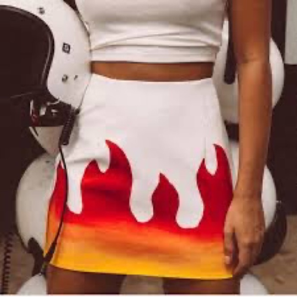 Jagger & Stone Hand Painted Faux Leather Skirt